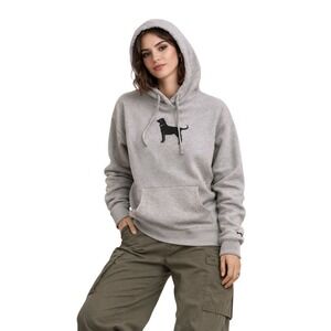 The Black Dog Legacy‎ Collection Hoodie Gray Pullover Dog Logo Casual Small